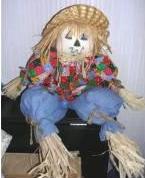 (image for) Fall Scarecrow Shelfsitter Shelf Sitter Handmade - Click Image to Close